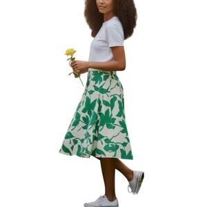 Banana Republic Vintage Floral Linen Blend Skirt size 4